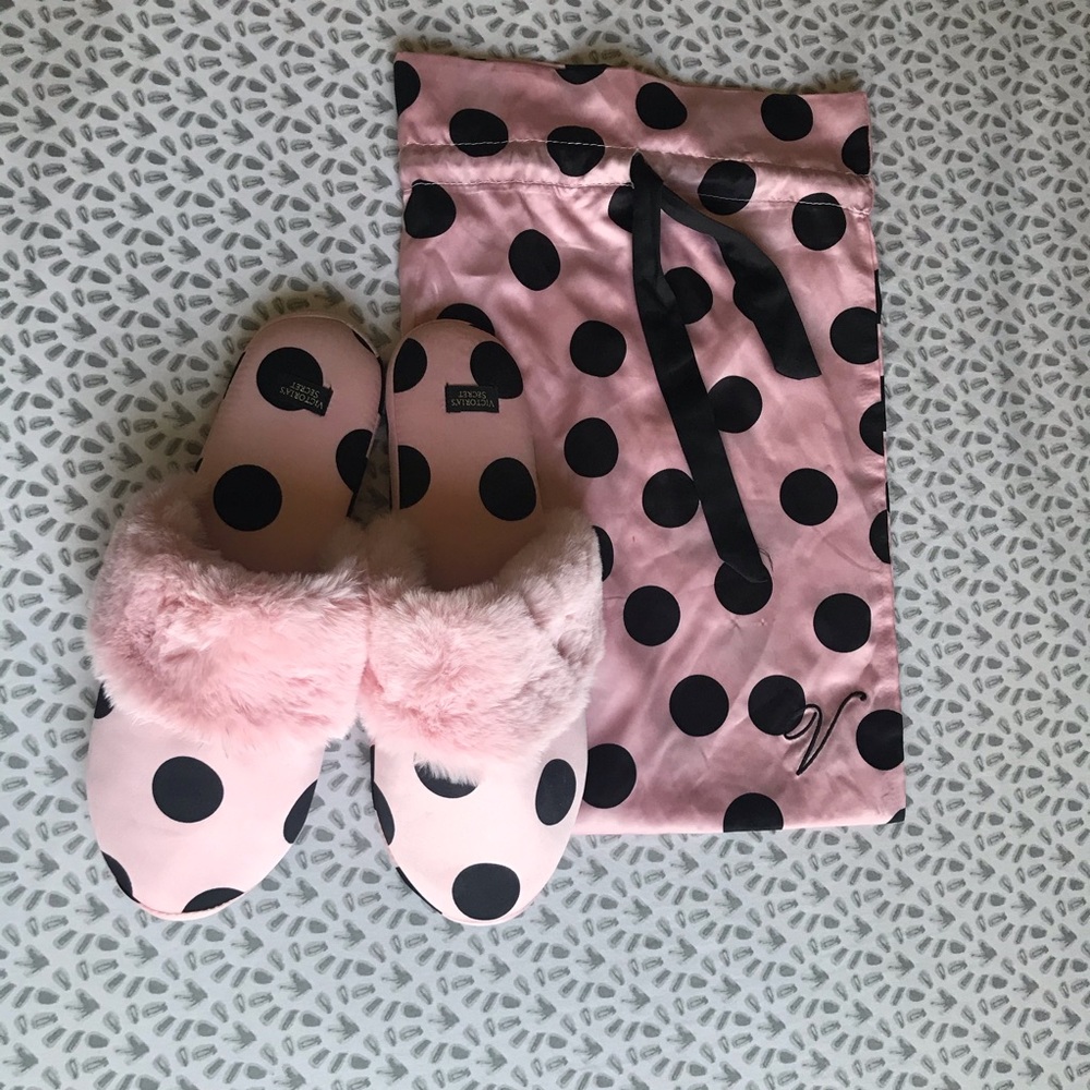 Victoria Secrets pink slippers